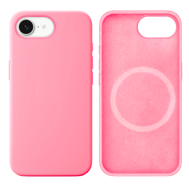 LindeCovers iPhone 16e Silikonecover - MagSafe Kompatibel 6 Rose Pink