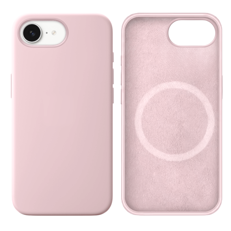 LindeCovers iPhone 16e Silikonecover - MagSafe Kompatibel 75 Gray Pink