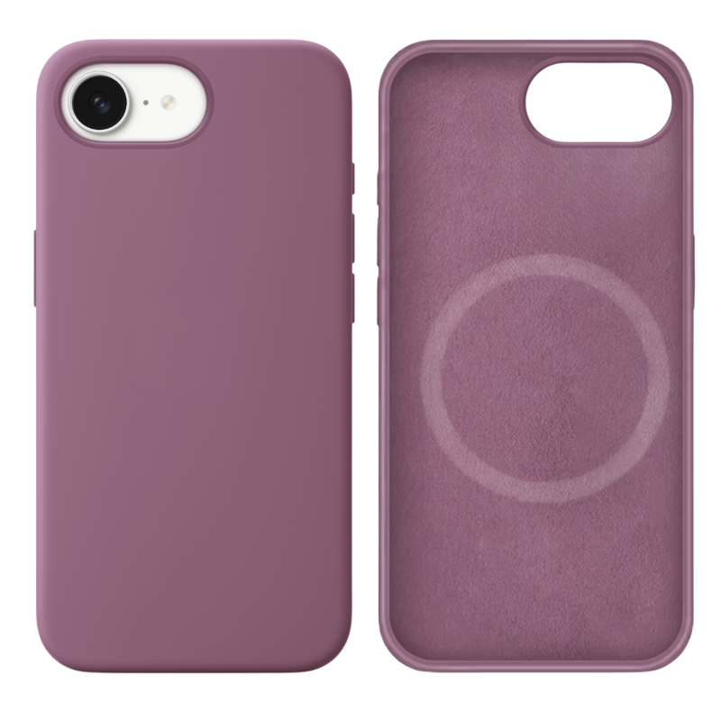 LindeCovers iPhone 16e Silikonecover - MagSafe Kompatibel 62 Black Currant