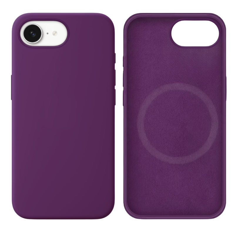 LindeCovers iPhone 16e Silikonecover - MagSafe Kompatibel 62 Black Currant