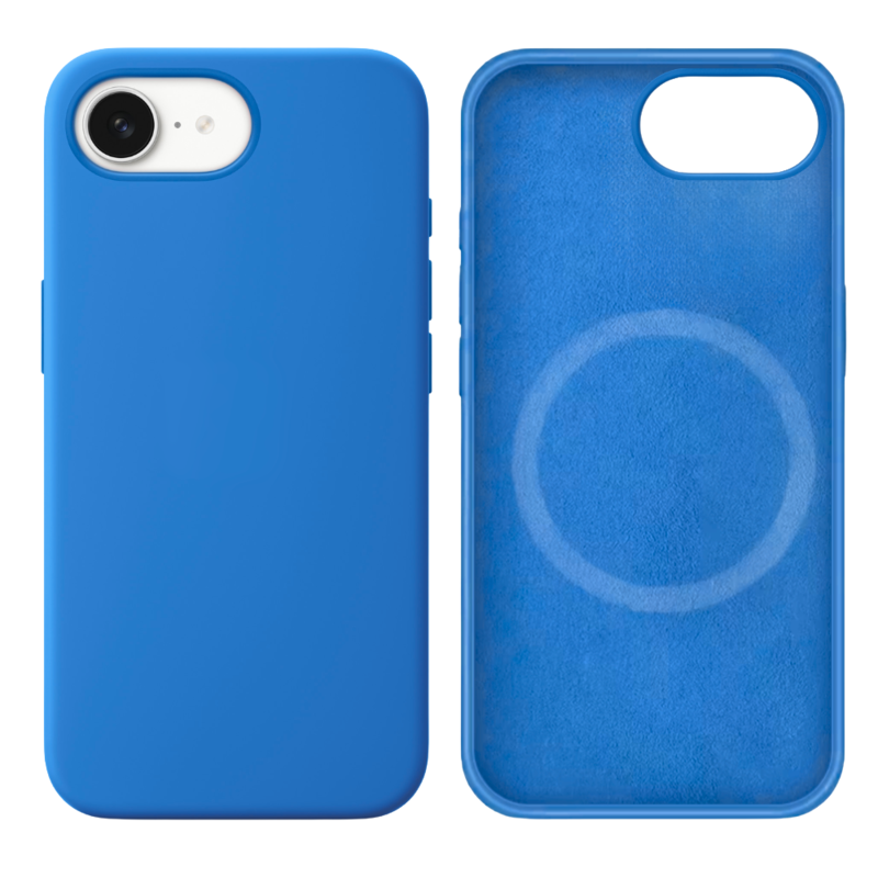 LindeCovers iPhone 16e Silikonecover - MagSafe Kompatibel 3 Deep Lake Blue