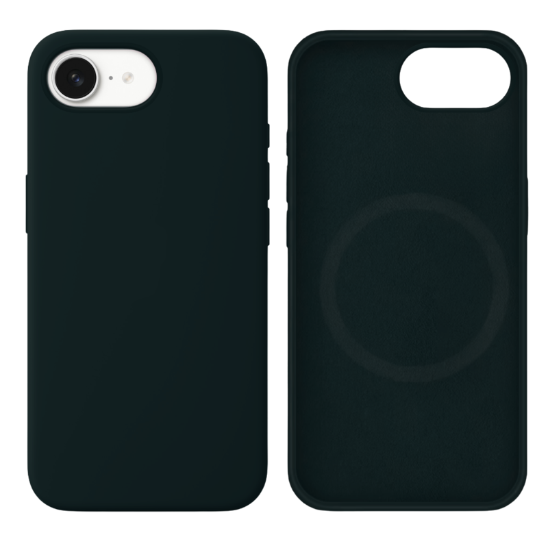 LindeCovers iPhone 16e Silikonecover - MagSafe Kompatibel 49 Green Black