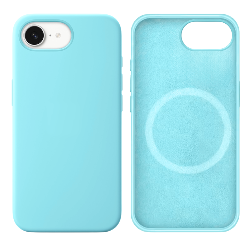 LindeCovers iPhone 16e Silikonecover - MagSafe Kompatibel 44 Blue Sea