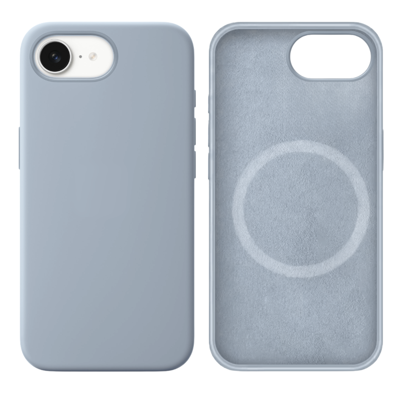 LindeCovers iPhone 16e Silikonecover - MagSafe Kompatibel 26 Blue Gray
