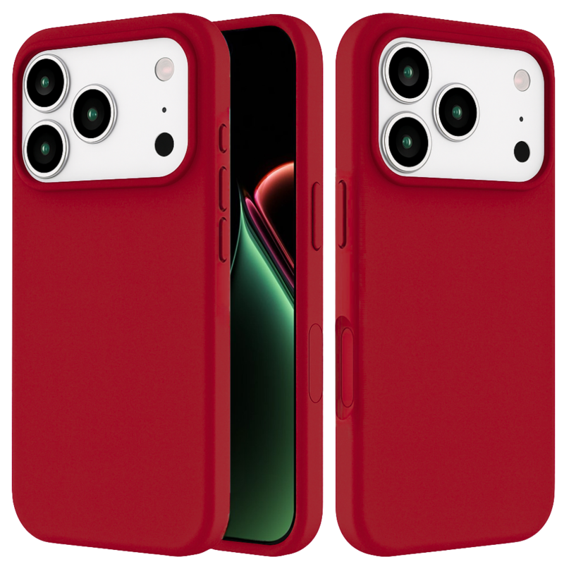 LindeCovers iPhone 17 Pro - Silikonecover 33 Dark Red