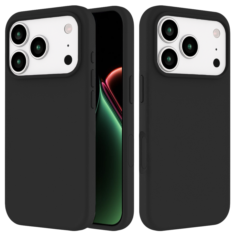 LindeCovers iPhone 17 Pro - Silikonecover 15 Charcoal Gray Black