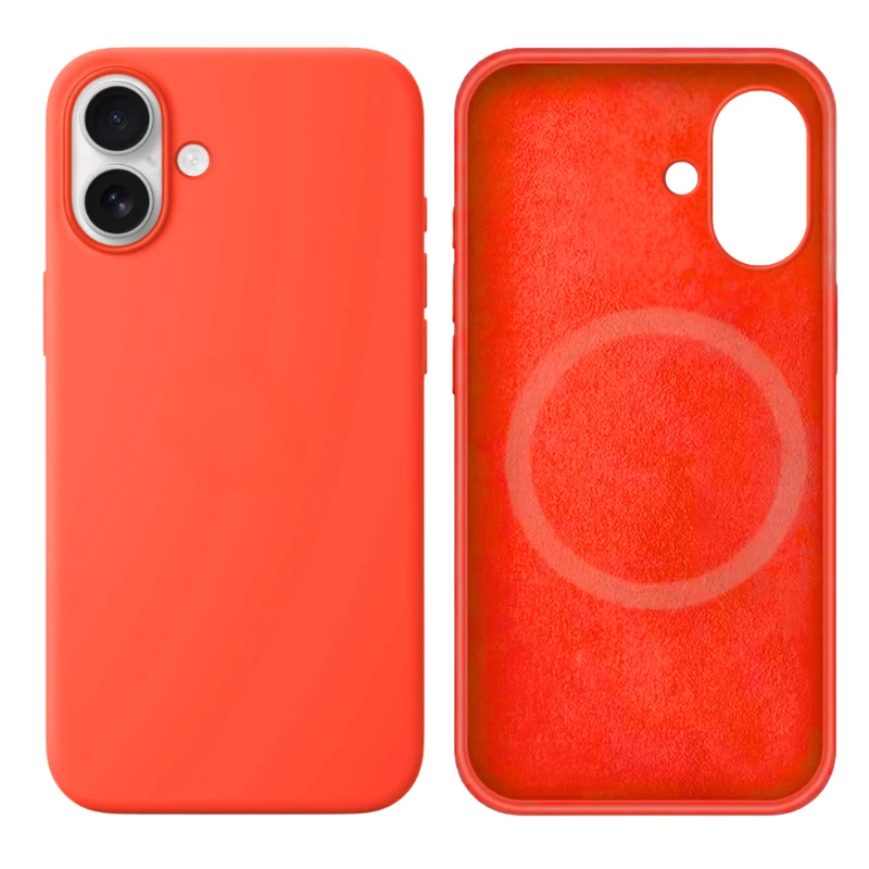 LindeCovers iPhone 17 Silikonecover - MagSafe Kompatibel 2 Apricot Orange