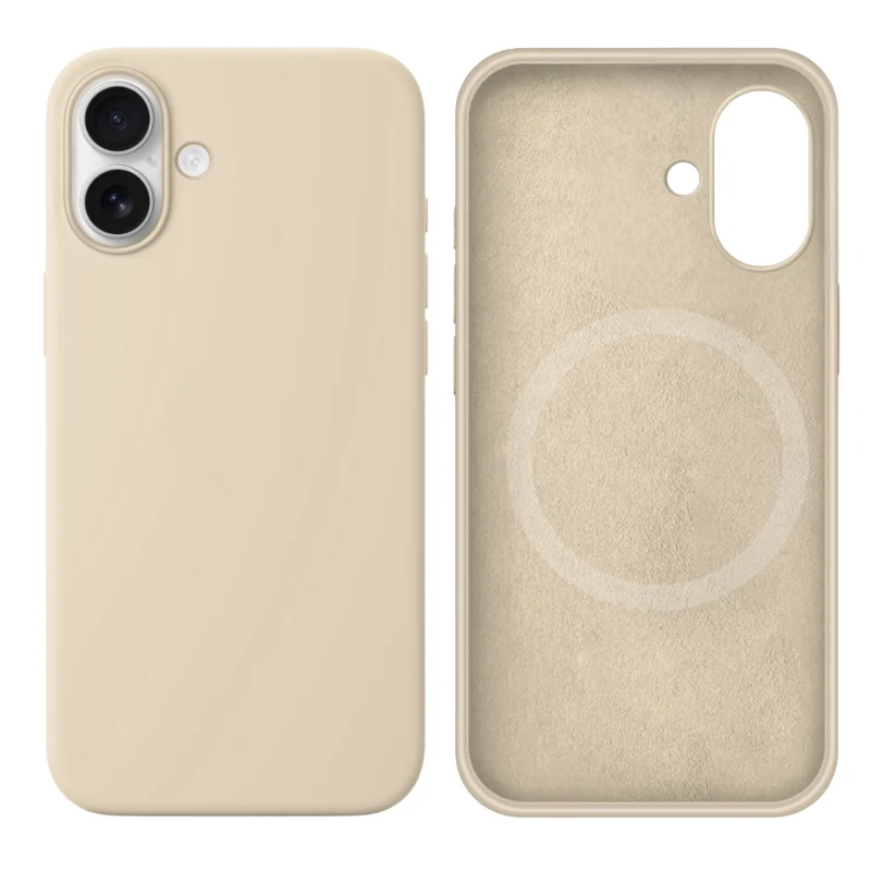 LindeCovers iPhone 17 Silikonecover - MagSafe Kompatibel 11 Antique White