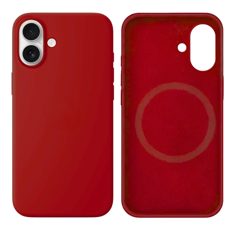 LindeCovers iPhone 17 Silikonecover - MagSafe Kompatibel 33 Dark Red