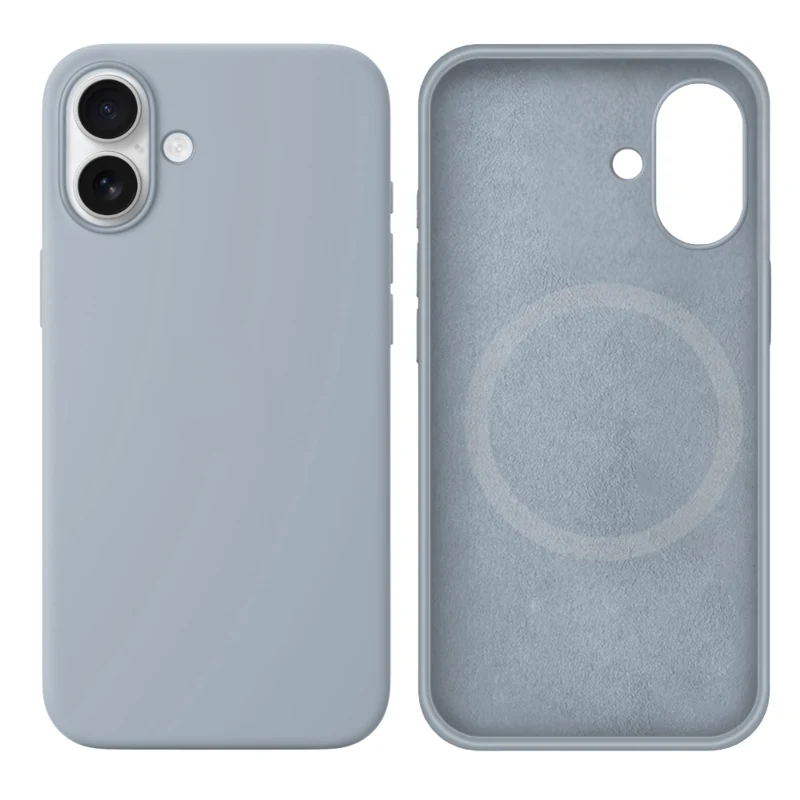 LindeCovers iPhone 17 Silikonecover - MagSafe Kompatibel 26 Blue Gray