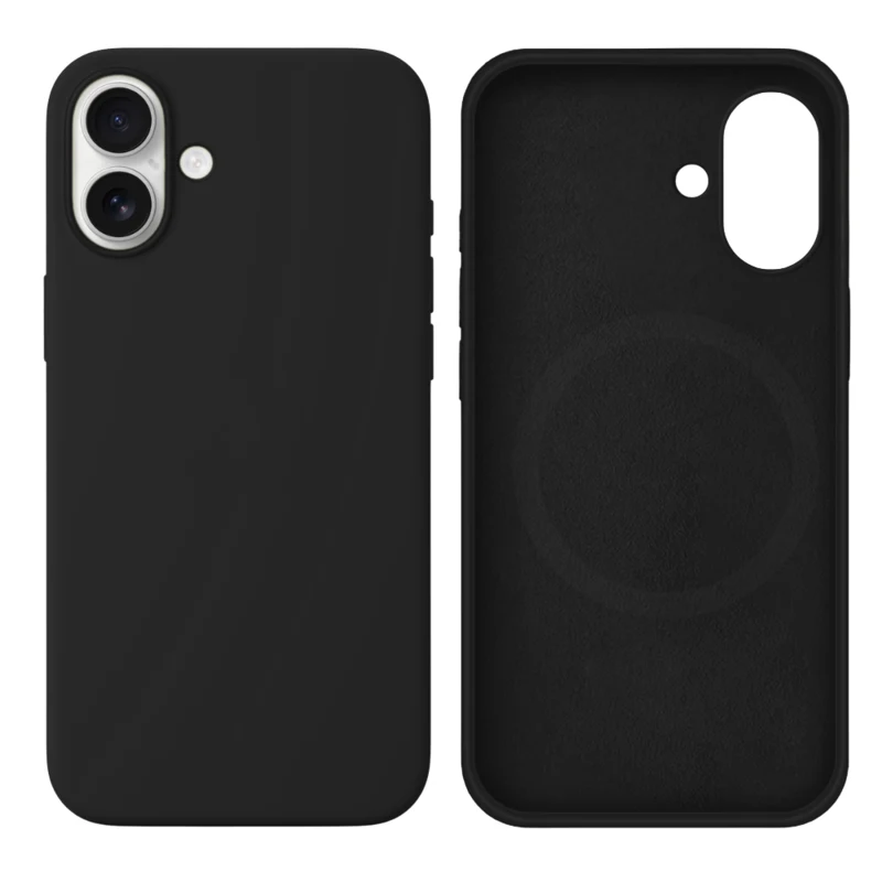 LindeCovers iPhone 17 Silikonecover - MagSafe Kompatibel 15 Charcoal Gray Black