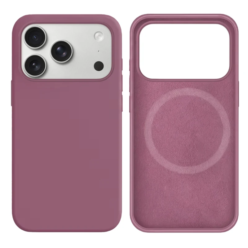 LindeCovers iPhone 17 Pro Silikonecover - MagSafe Kompatibel 62 Black Currant