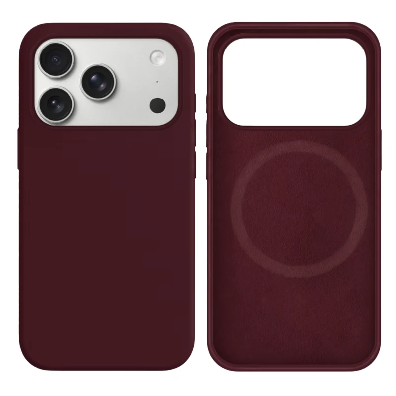 LindeCovers iPhone 17 Pro Silikonecover - MagSafe Kompatibel 67 Plum