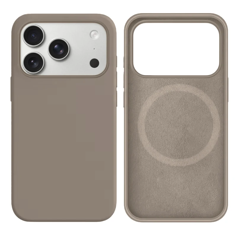 LindeCovers iPhone 17 Pro Silikonecover - MagSafe Kompatibel 23 Pebble