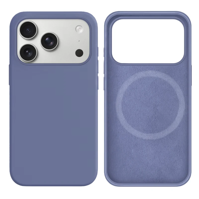 LindeCovers iPhone 17 Pro Silikonecover - MagSafe Kompatibel 46 Lavender Gray