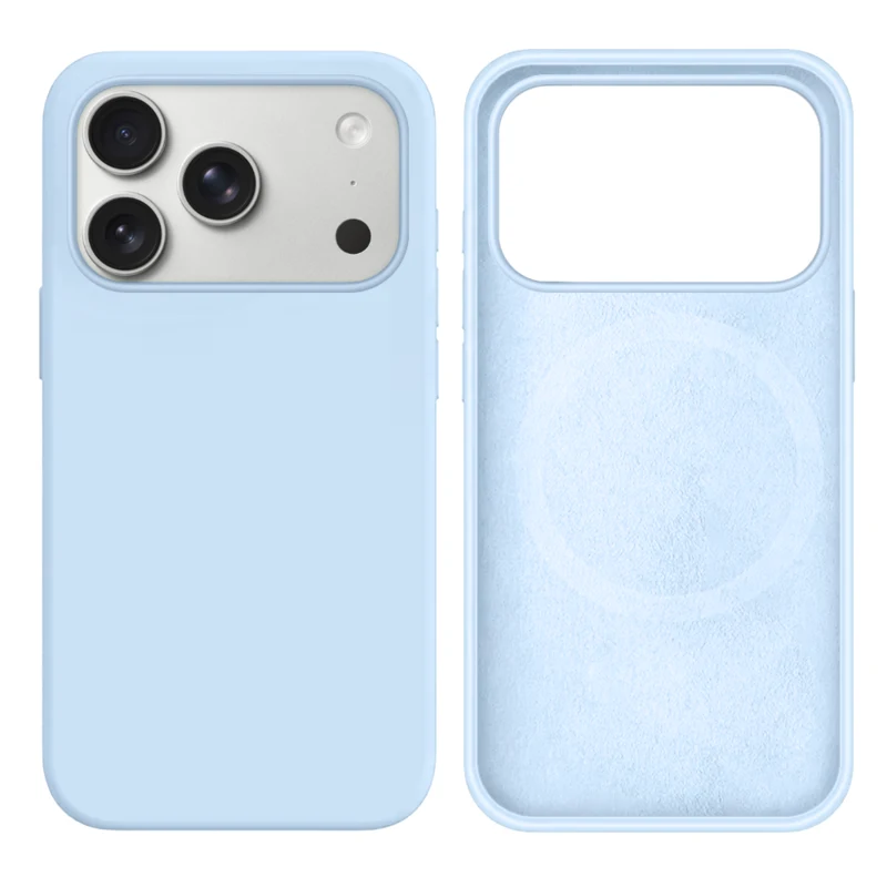 LindeCovers iPhone 17 Pro Silikonecover - MagSafe Kompatibel 43 New Sky Blue