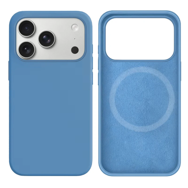 LindeCovers iPhone 17 Pro Silikonecover - MagSafe Kompatibel 24 Light Blue