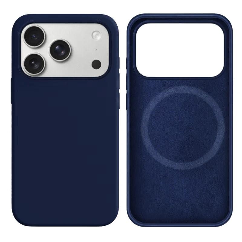 LindeCovers iPhone 17 Pro Silikonecover - MagSafe Kompatibel 63 Navy Blue