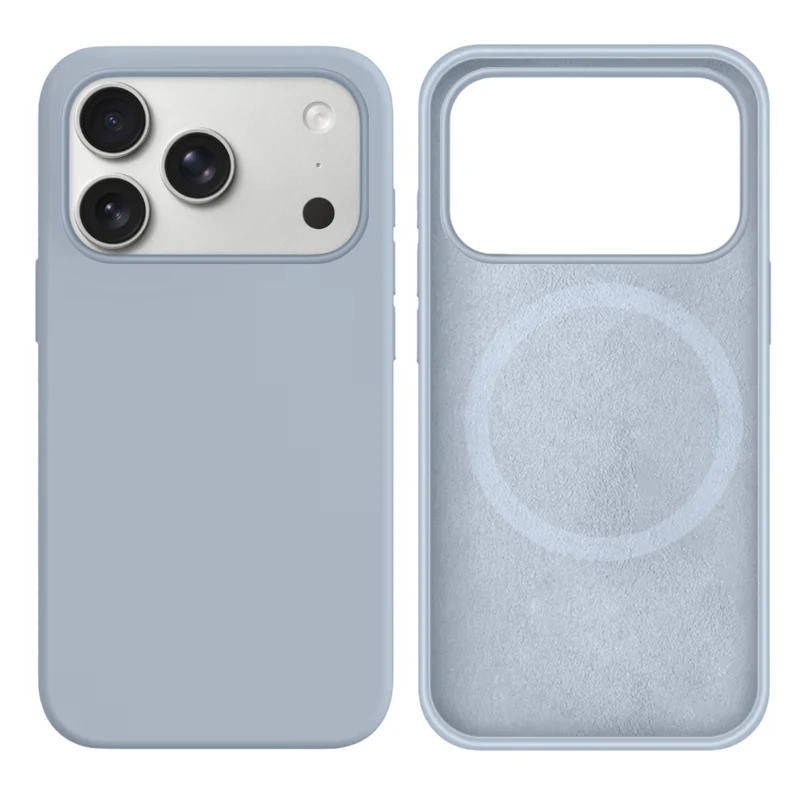 LindeCovers iPhone 17 Pro Silikonecover - MagSafe Kompatibel 26 Blue Gray