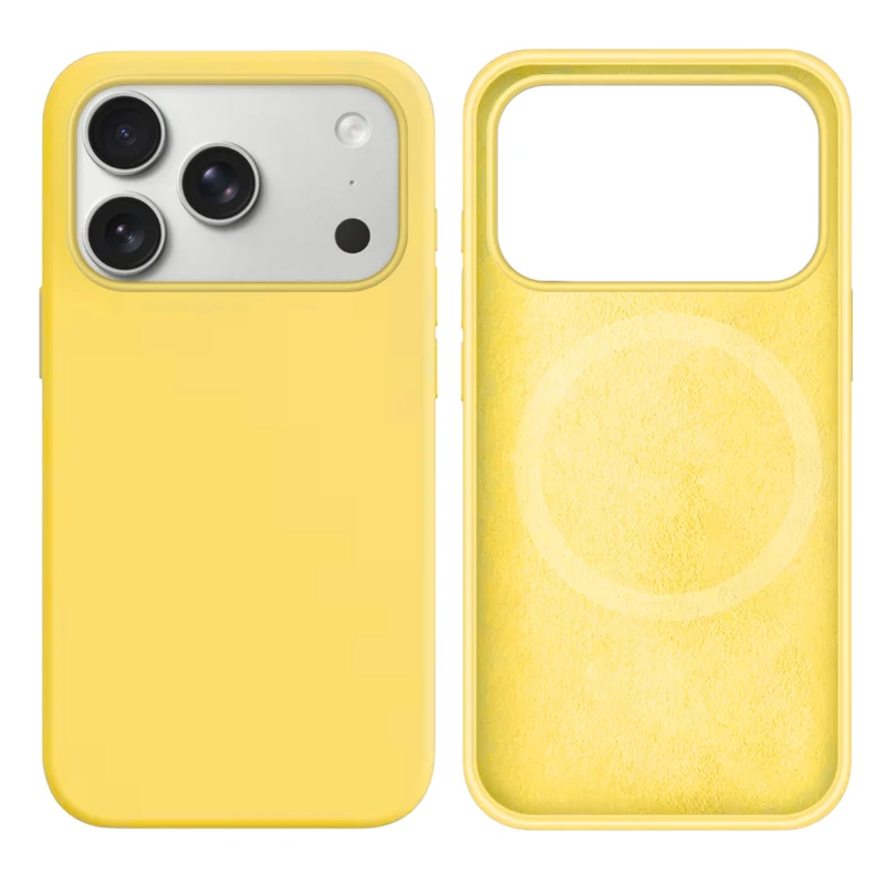 LindeCovers iPhone 17 Pro Max Silikonecover - MagSafe Kompatibel 4 Yellow