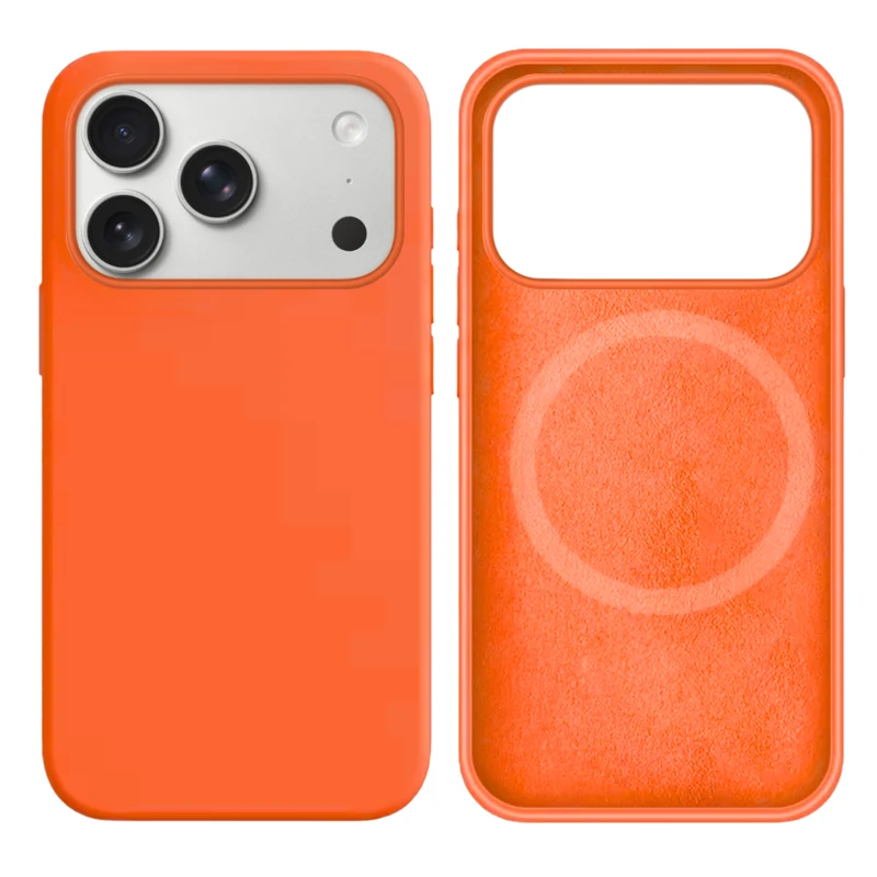 LindeCovers iPhone 17 Pro Max Silikonecover - MagSafe Kompatibel 2 Apricot Orange