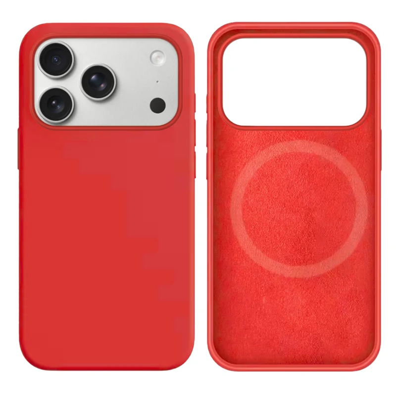 LindeCovers iPhone 17 Pro Max Silikonecover - MagSafe Kompatibel 39 Cranberry