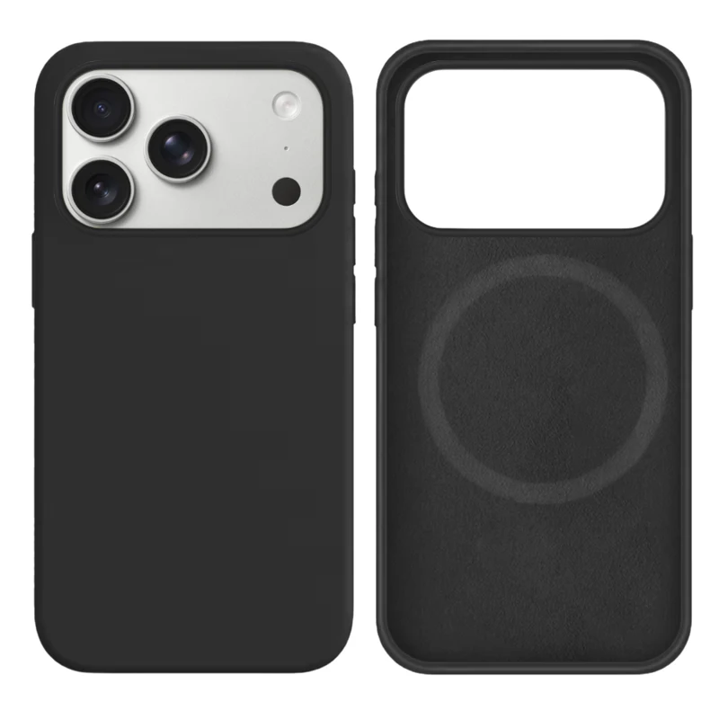 LindeCovers iPhone 17 Pro Max Silikonecover - MagSafe Kompatibel 15 Charcoal Gray Black