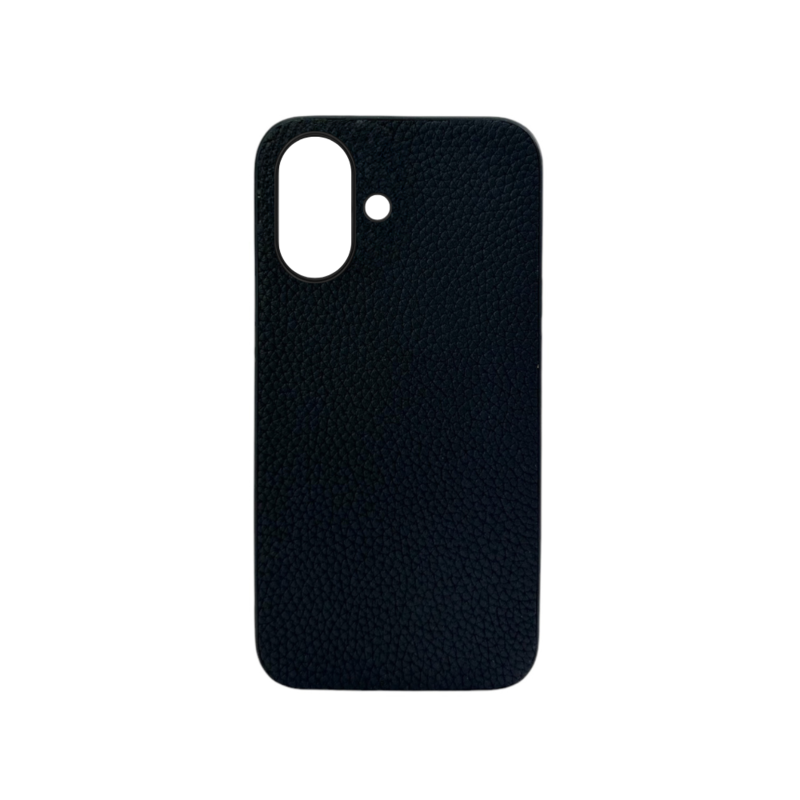 LindeCovers iPhone 17 – Ægte Læder Bagside Cover Black