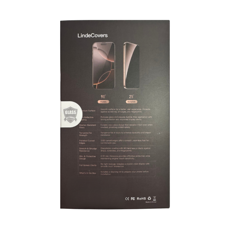 LindeCovers 25° Privacy Skærmbeskyttelse til iPhone 15 Pro Max