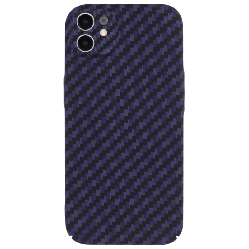 LindeCovers iPhone 11 Carbon Cover 05 Dark Purple
