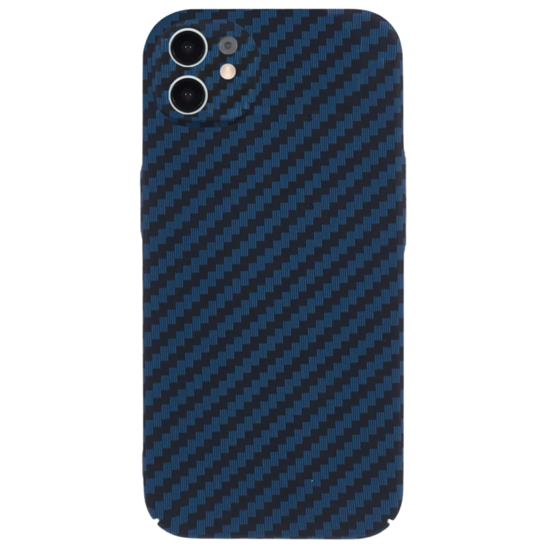 LindeCovers iPhone 12 Carbon Cover 04 Dark Blue