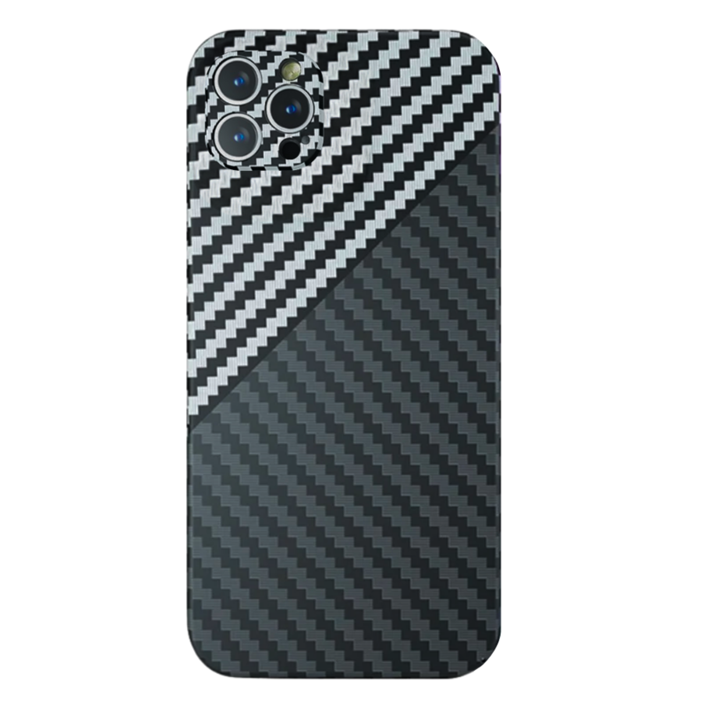 LindeCovers iPhone 12 Pro Carbon Cover 02 White/Black