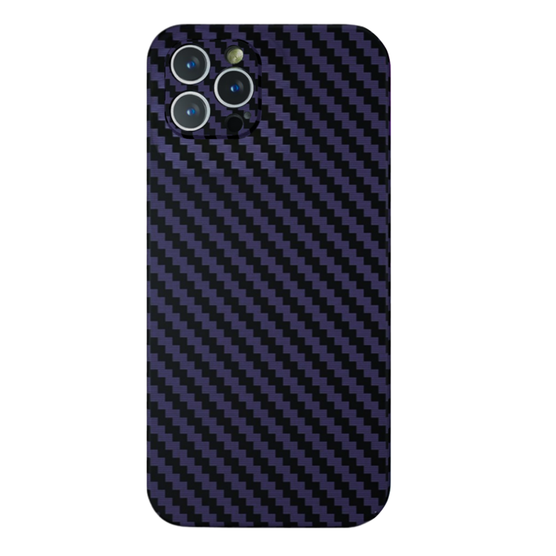 LindeCovers iPhone 12 Pro Max Carbon Cover 05 Dark Purple