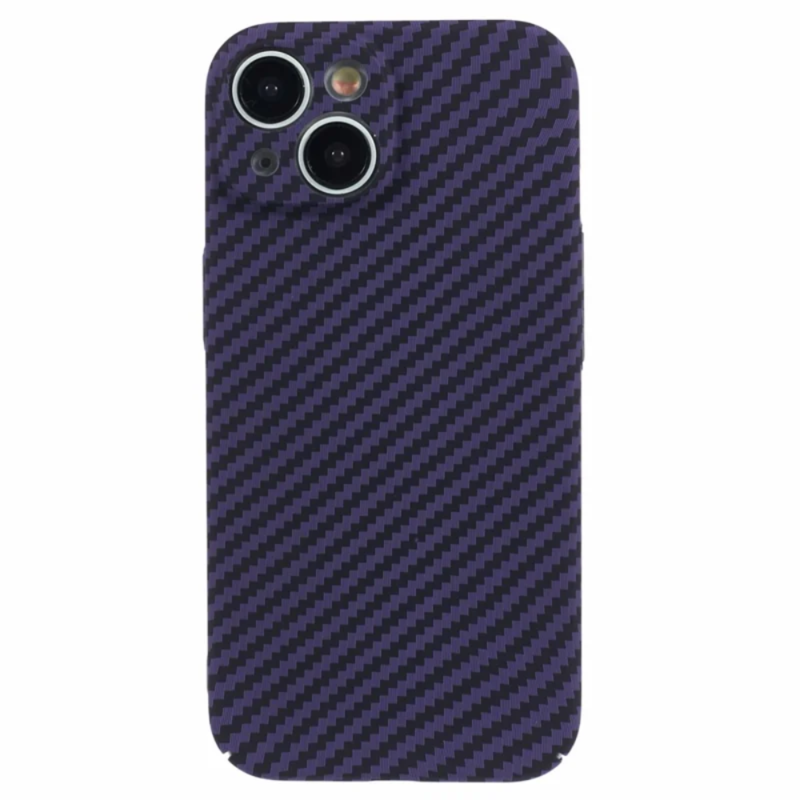 LindeCovers iPhone 14 Plus Carbon Cover 05 Dark Purple