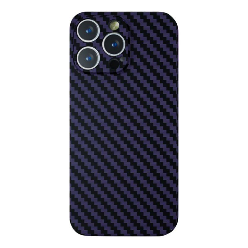 LindeCovers iPhone 15 Pro Max Carbon Cover 05 Dark Purple