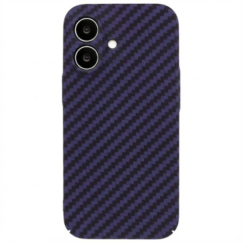 LindeCovers iPhone 16 Plus Carbon Cover 05 Dark Purple