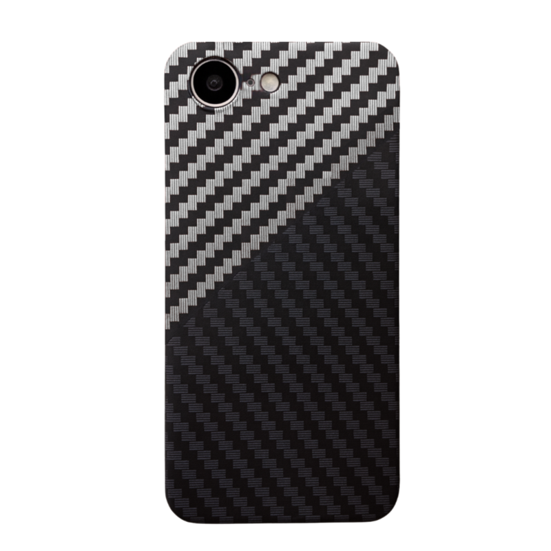 LindeCovers iPhone 16e Carbon Cover 02 White/Black