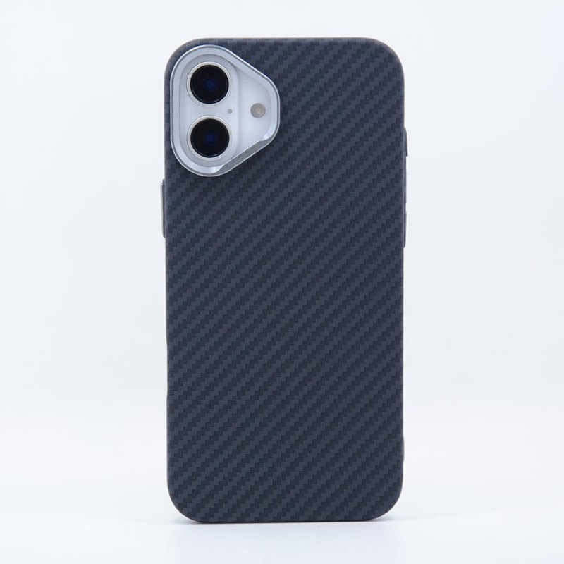 LindeCovers iPhone 16 Carbon Cover - MagSafe Kompatibel 01 Black
