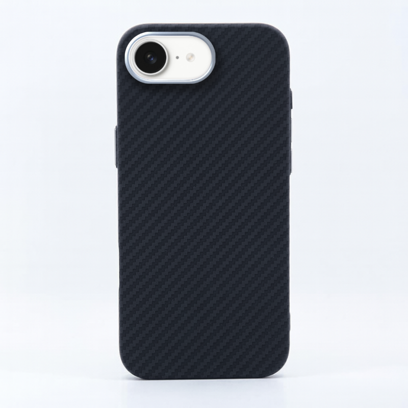 LindeCovers iPhone 16e Carbon Cover - MagSafe Kompatibel 01 Black LindeCovers iPhone 16e Carbon Cover - MagSafe Kompatibel 01 Black