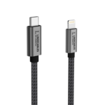 LindeCables USB-C til Lightning Premium kabel 20W - 1 m Grå