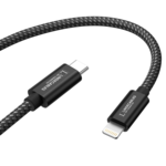 LindeCables USB-C til Lightning Premium kabel 20W - 2 m Sort