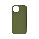 LindeCovers iPhone 15 - Ægte Læder Bagside Cover Green LindeCovers iPhone 15 - Ægte Læder Bagside Cover Green