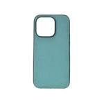 LindeCovers iPhone 15 Pro - Ægte Læder Bagside Cover Blue Green LindeCovers iPhone 15 Pro - Ægte Læder Bagside Cover Blue Green