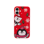 LindeCovers iPhone 16 - Julemotiv Bagsidecover Silikone Festive Polar Pals