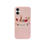 LindeCovers iPhone 16 - Julemotiv Bagsidecover Silikone Pink Holiday Crew