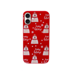 LindeCovers iPhone 16 - Julemotiv Bagsidecover Silikone Cheerful Bear Greetings