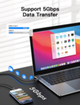 LindeCables USB-C 3.2 60W Premium kabel - 3 m