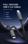 LindeCables USB-C 3.2 100W Premium kabel - 1 m