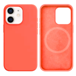 LindeCovers iPhone 12 Mini Silikonecover - MagSafe Kompatibel 65 Pink Orange