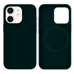 LindeCovers iPhone 12 Mini Silikonecover - MagSafe Kompatibel 49 Green Black